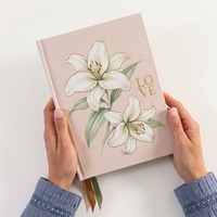 Carnet de travail pour femme A5 style INS, couverture rigide avec logo en feuille d'or et finition mate premium