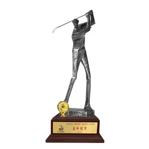 Trophy factory golf ball trophy award big golf statue resin trophy award for golf sport events