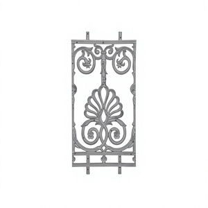 Barandilla de Balcón Decorativa de Hierro Forjado Personalizada, Barandal de Villa, Valla Ornamental, Barandilla para Escaleras y Porches - Product Image 4