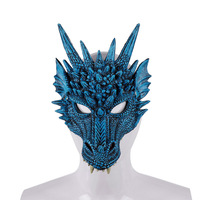 Masque de dragon 3D en mousse PU à monter soi-même, modèle HN16039, pour Halloween, Mardi Gras, fêtes de carnaval - Accessoire de cosplay (Transfrontalier)