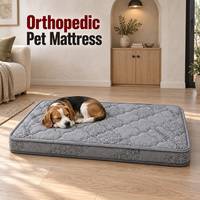 Matelas orthopédique pour chien avec housse matelassée, noyau à ressorts ensachés mini et options d'étiquette de marque pour les collections de marques de produits pour animaux de compagnie