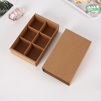 Vente en gros de boîtes d'emballage cadeau pour macarons, gâteaux, chocolats, en carton pliable de qualité alimentaire, lot de 6