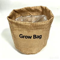 Kantong Tanam Jute, Pot Budidaya Terbuat dari Kain Goni Tahan Air & Penutup Debu Tanaman untuk Bibit, Sukulen & Tanaman Hijau