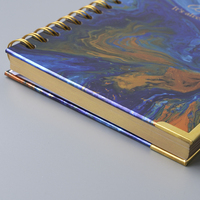 Carnet de notes à spirale écologique personnalisé avec logo, couverture en papier imprimé sur mesure, 80 feuilles, couleur personnalisée, UV