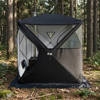 Tente de sauna à vapeur automatique 4 saisons pour l'extérieur avec poêle, grande fenêtre, pour camping et pêche sur glace, tente de sauna portable