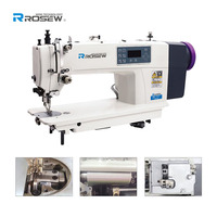 ROSEW GC0303N-D3 Nouvelle Machine à coudre industrielle informatisée à point noué à plat, robuste, pour usage domestique, avec pied entraîneur et moteur puissant