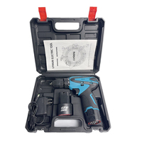 Ensemble de mini perceuse sans fil 12V CC avec double boîte de vitesses, batterie Li-lon, vitesse variable, couple réglable, mandrin sans clé