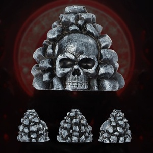 Sifflet de mort en céramique avec cadre en pierre, sifflet hurlant, accessoire effrayant pour Halloween, sifflet tribal ancien pour enfants - Product Image 4
