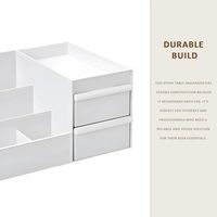 Boîte de rangement cosmétique multifonctionnelle en plastique PP à trois couches, organisateur de dortoir, salle de bain, soin de la peau, coiffeuse, tiroir