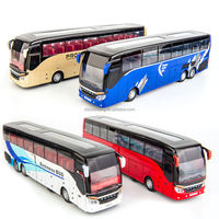 EN STOCK Autobús de Pasajeros SETRA a Escala 1/32 de Aleación Fundida a Presión con Retroceso Vehículos de Juguete Modelo de Autobús Turístico de Metal Fundido
