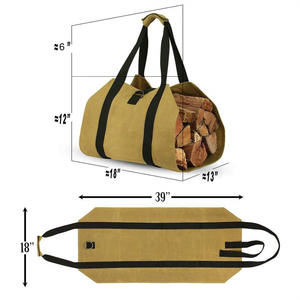 Venta caliente de gran capacidad al aire libre portátil de madera de almacenamiento portador de lona bolsa de mano para llevar - Product Image 2