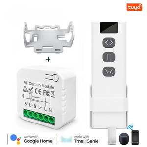 Tuya 50M điều khiển từ xa 433Mhz không dây điện rèm động cơ chuyển đổi Nhà Thông Minh Hệ thống tương thích nhựa Con lăn màn trập chuyển đổi - Product Image 4