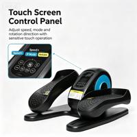 Mini-elliptique électrique 10 vitesses, modes automatiques, contrôle tactile, 2-en-1, branchement et utilisation manuelle, appareil d'exercice des jambes à domicile sous le bureau