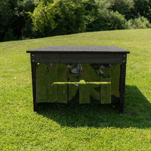 Abri pour tondeuse robotisée en bois de cèdre moyen, 37x26x18 pouces, <span class=keywords><strong>garage</strong></span> résistant aux intempéries avec rideaux amovibles pour Husqvarna Automower - Product Image 6