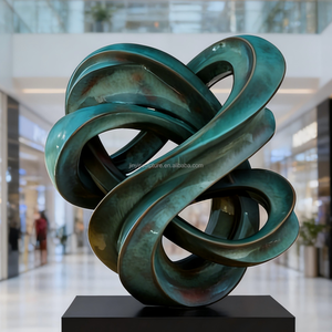 Sculptures Extérieures Personnalisées en Acier Inoxydable de Grande Taille, Surface Patinée/à Motifs de Pierre/Ressemblant à la <span class=keywords><strong>Rouille</strong></span>, Œuvres d'Art Métalliques de Haute Qualité - Product Image 5