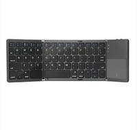 Clavier pliable BT rechargeable avec pavé tactile Clavier pliable sans fil portable mince pour tablette d'ordinateur portable