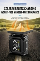 Système de surveillance de pression des pneus (TPMS) pour moto, solaire et USB, capteur TPMS universel, écran couleur, avec fonction de prévention des fuites d'air des pneus, batterie longue durée