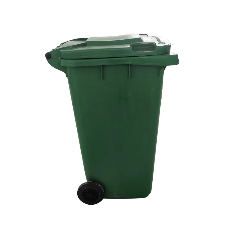 Dustbin Plastic Mobile Garbage Container Trash Can Two Wheels 240 Liter Waste Bin