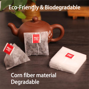 Bolsa de té de fibra de maíz degradable <span class=keywords><strong>PLA</strong></span> bolsa de filtro de té desechable bolsa de té <span class=keywords><strong>triangular</strong></span> personalizada - Product Image 2