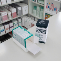 Boîtes personnalisées imprimées pour emballages de médicaments, en papier cartonné blanc mat pliable CMYK, conception OEM, boîte à rabat recyclable