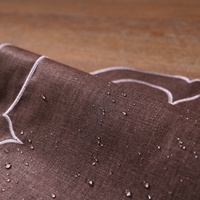 N101 Tissu imperméable en lin et rayonne aux couleurs personnalisables 15 "x 19" Décoration de table Napperons brodés