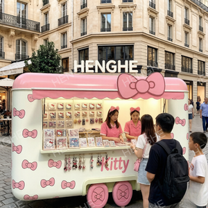 Remolque de Comida Personalizado con Temática de Anime: Cocina Móvil Estilo Hello Kitty con Gran Atractivo para Comercios de Café, Boba, Snacks y Mercancía - Product Image 2