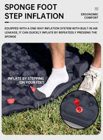 Tapis de couchage pour tente de camping en plein air, ultra léger avec coussin anti-humidité, pour une personne, en TPU avec coussin gonflable pour les pieds