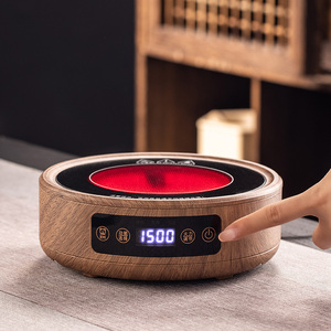 Cocina de Cerámica Digital de 1000W, Estufa Infrarroja Eléctrica Multifuncional, Instalación en Encimera, Uso Doméstico y Hotelero, Color Madera - Product Image 5