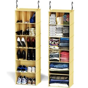 Multi-functional Foldable Fabric Hanging Storage Organizer for Bedroom Living Room Storing Clothes <b>Shoes</b> Bags Jewelry - Product Image 5