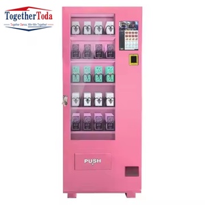 Máquinas Expendedoras Mini Rosadas de 24 Horas con Pantalla Táctil LED de 10.1 Pulgadas y Refrigeración por Compresor para Máscaras, Snacks y Alimentos - Product Image 1