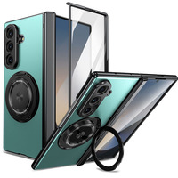 Funda Magnética Plegable a Prueba de Golpes con Protección de 360° para Samsung Galaxy Z Fold 8 Ultra 7 6 °   Protector de Pantalla de Vidrio Templado con Soporte Giratorio