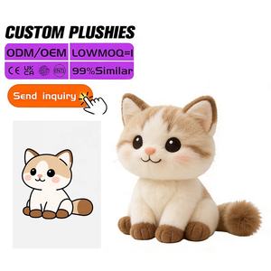 Peluche di Gatto Personalizzato con Basso MOQ, Produttori di Peluche su Misura, Giocattolo in Peluche Blind Box con Design Personalizzato - Product Image 1