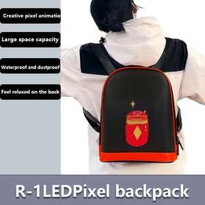 Mochila con Casco de Motocicleta Integrado y Pantalla LED Digital Programable a Todo Color, Mochila Escolar para Motocicleta - Product Image 2