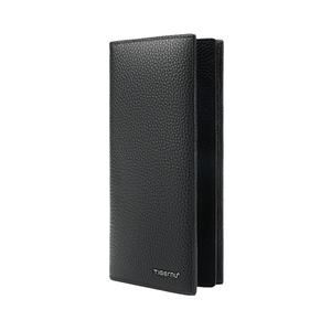 Luxury Travel Wallet Ticket <b>Passport</b> <b>Holder</b> <b>Personalised</b> Multiple Card Slots Genuine Leather RFID Long Open Closure - Product Image 1