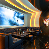 Comptoir de Bar à LED, meuble de boîte de nuit de Table de vin pour comptoir de Bar en plastique, taille personnalisée