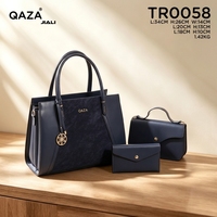 Tas Selempang Wanita Model Patchwork Suede, Dompet, dan Tas Jinjing 3in1 Bahan Kulit PU untuk Kerja Sehari-hari