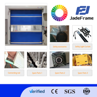Puerta Rápida de PVC y Acero Inoxidable, Resistente al Viento, Apertura Lateral Eléctrica, Diseño Moderno, Garantía de 3 Años para Uso en Almacenes y Talleres