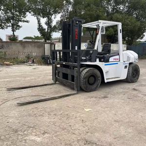 <b>Used</b> TCM FD70Z8 Forklifts with side-forks 7T capacity cylinder high lifting diesel engine Japan original for sale - Product Image 6