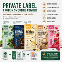 Poudre de Smoothie Protéiné Tout-en-un Marque Blanche Collagène Protéine de Lactosérum de Bovins Élevés en Pâturage Expérience Énergisante Complément Alimentaire OEM