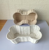 Fabrieksnieuwe snackdisplay opbergmand van synthetisch rotan, milieuvriendelijk, op maat gemaakte kleur, rechthoekige hondenmand