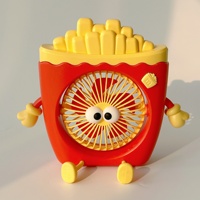 Ventilateur Électrique Portable USB Mini en Plastique pour Dortoir, Série Cartoon Food Play, Idéal pour l'Été