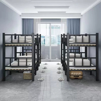 Lit superposé en métal pour deux personnes, gain de place, idéal pour les petites pièces et les appartements