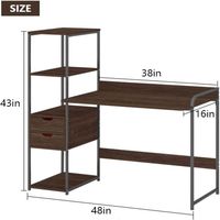 Vente en gros de bureau à domicile en bois meubles de bureau bureau d'ordinateur d'angle pour chambre bureau avec tiroirs et étagère
