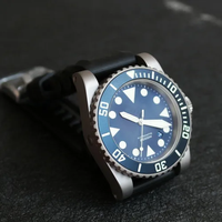Montre en titane de haute qualité, dernier modèle, boîtier en acier inoxydable, mouvement automatique mécanique, verre saphir, aiguilles, 20 BAR
