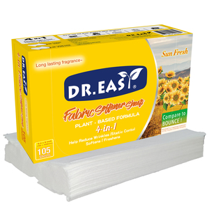 Feuilles d'assouplissant de tissu antistatique à meilleure odeur personnalisées Produits chimiques ménagers multi-usages pour laveuse et sécheuse - Product Image 5