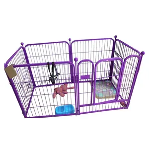 Portable Clear Dog Playpen Heavy Duty Metal Wire Dog Fence Panel Outdoor For Large Dogs