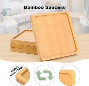 Vente en gros de sous-verres en bois antidérapants avec logo gravé sous-verres en bois noyer bambou logo personnalisé boîte-cadeau ronde vierge - Product Image 4