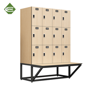 Casiers étanches en HPL Cartmay <span class=keywords><strong>1</strong></span> 2 3 4 portes pour salle de sport, spa, club, vestiaires, armoires de rangement pour bagages en bois avec serrure numérique à combinaison - Product Image 3
