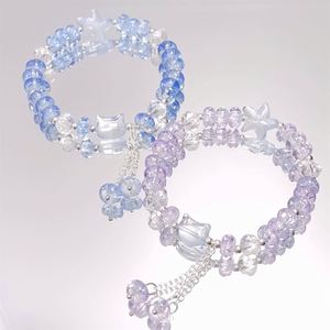 Pulsera de cuentas de cristal craquelado con diseño de gato, estilo palomitas de maíz de fantasía, joyería de cuentas de la amistad para mujer, pulseras de cristal y brazaletes para niñas - Product Image 3