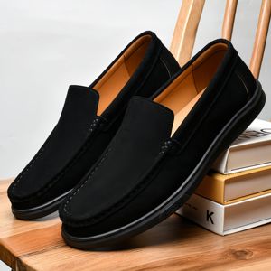 Chaussures plates décontractées pour hommes avec un motif <span class=keywords><strong>en</strong></span> <span class=keywords><strong>daim</strong></span> original Penny Chaussures à pois <span class=keywords><strong>en</strong></span> cuir de cerf Semelle intérieure <span class=keywords><strong>en</strong></span> PU Chaussures de marche - Product Image 5